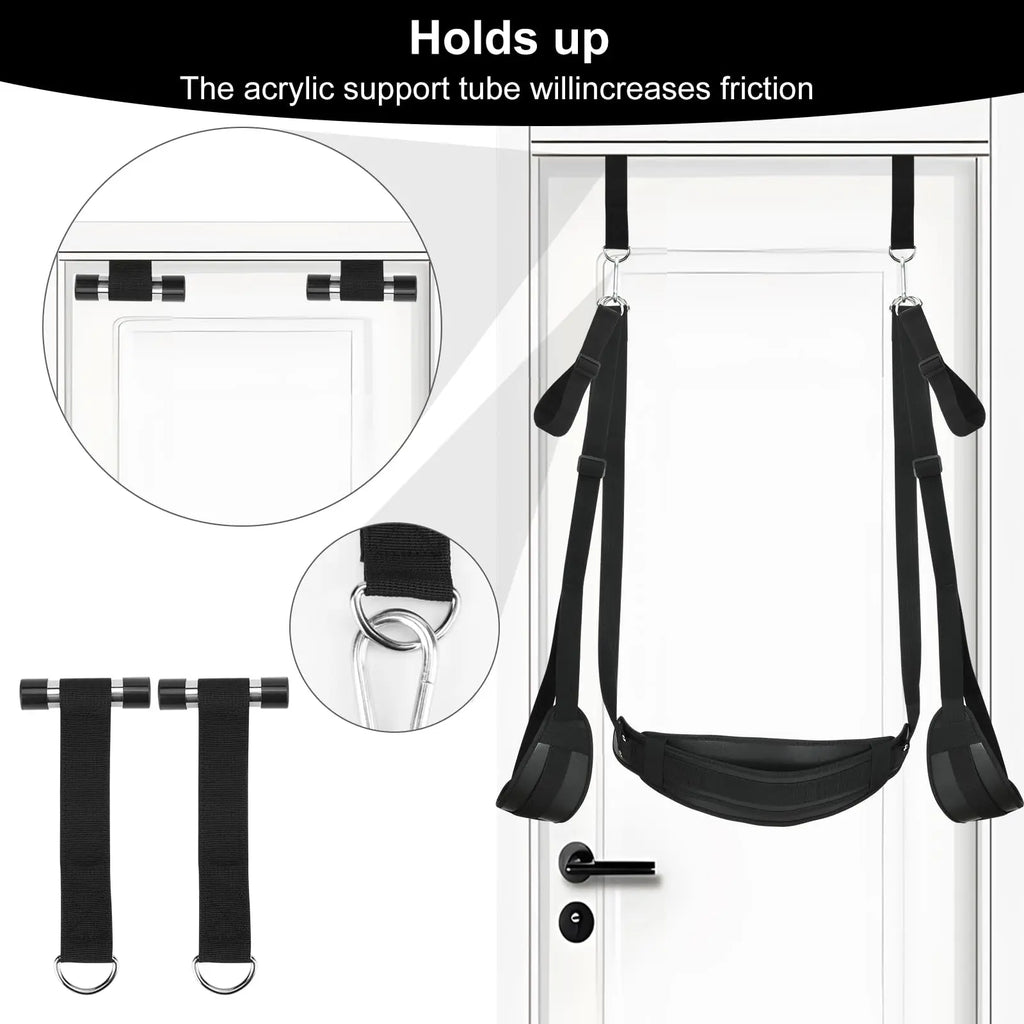 BDSM Upgraded Door Hanging Sex Swing Sex Toys Soft Slings Sex Furniture Fetish Bandage Restraints Adult Sex Swing SM Games