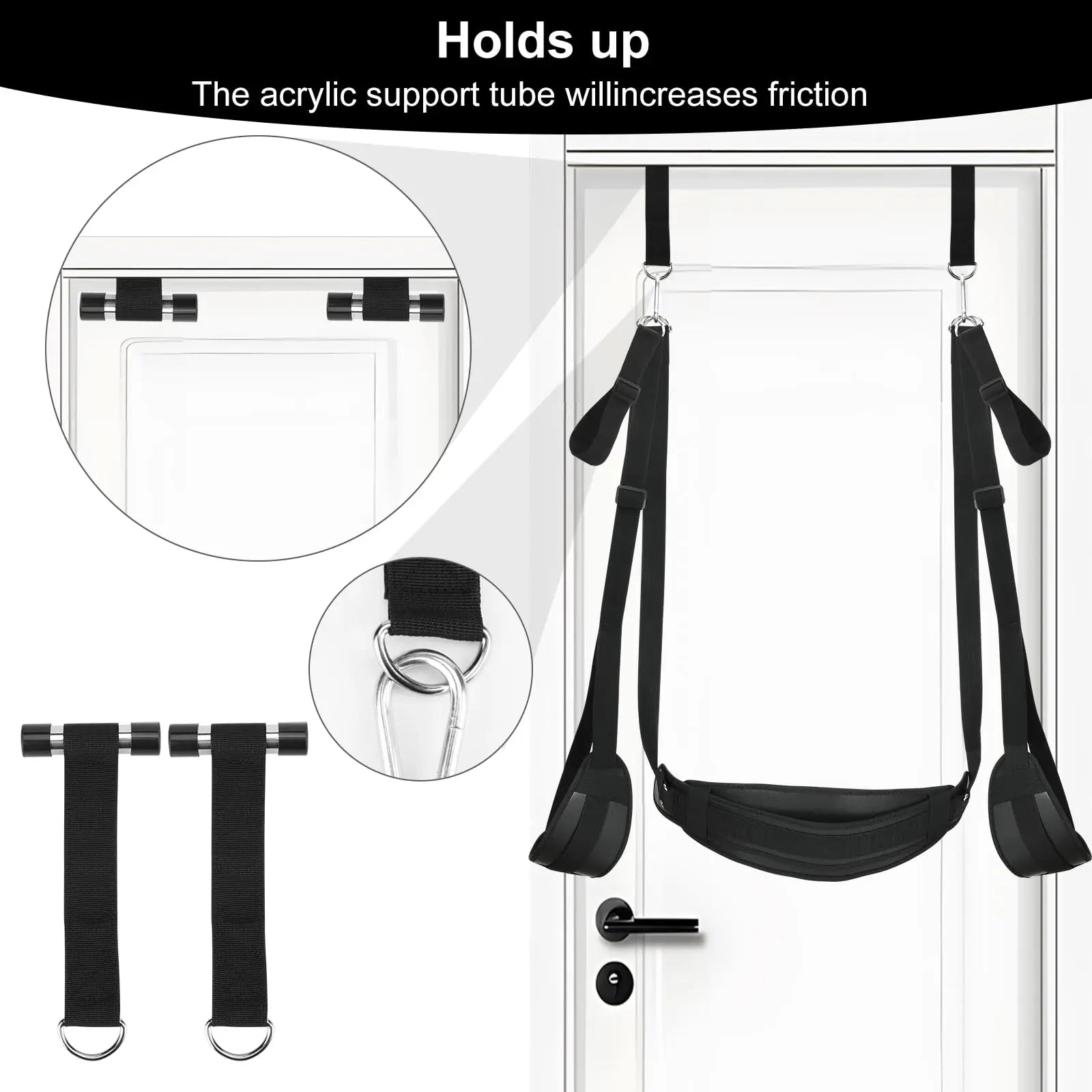BDSM Upgraded Door Hanging Sex Swing Sex Toys Soft Slings Sex Furniture Fetish Bandage Restraints Adult Sex Swing SM Games