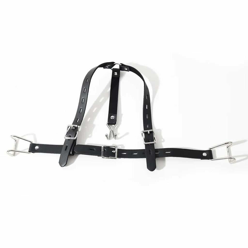 bdsm Sex Metal Integrated Mouth Gag with Adjustable Nose Hook Expansion Plug Sex Toys for Couple SM Games Adult Toys