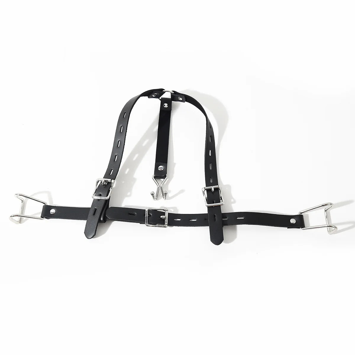 bdsm Sex Metal Integrated Mouth Gag with Adjustable Nose Hook Expansion Plug Sex Toys for Couple SM Games Adult Toys