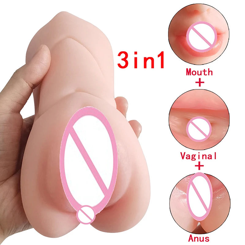 New Male Sex Toys With Sexy Mouth Realistic Vagina And Tight Anus Ass Oral Sex Doll Stroker Adult Toys Adult Supplies For Men