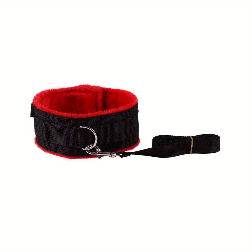 BDSM set handcuffs, foot shackles, metal anus plugs, vibration sticks, eye masks, sexy underpants, couple flirting bed bindings