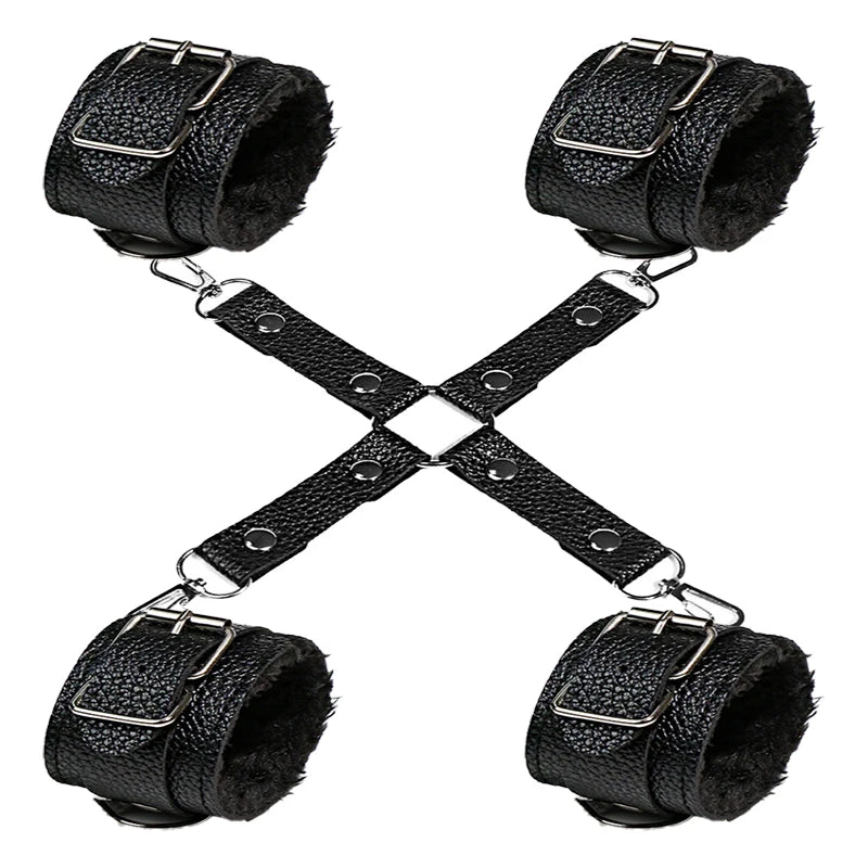 BDSM Bondage Restraints Set Fetish Slave Adult Games Sex Toys Cross Buckle For Women Couples Erotic  Flirting Accessories