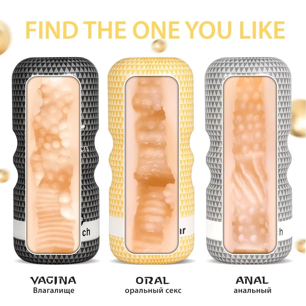 Oral Sex Toys for Men Penis Male Masturbator Cup Realistic Tight Vagina Masturbating Device Stimulation Pussy Anal Mouth Blowjob