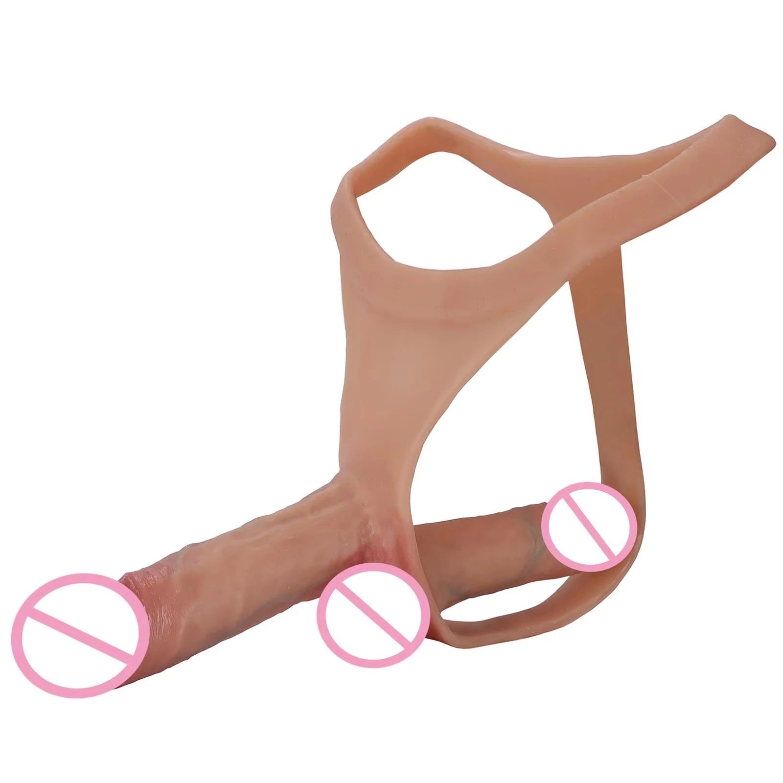 Strap On Wearable Double Realistic Dildos G-Spot Dildo Silicone Panties for Lesbian Anus Vagina Massager Couples Sex Toys Adult