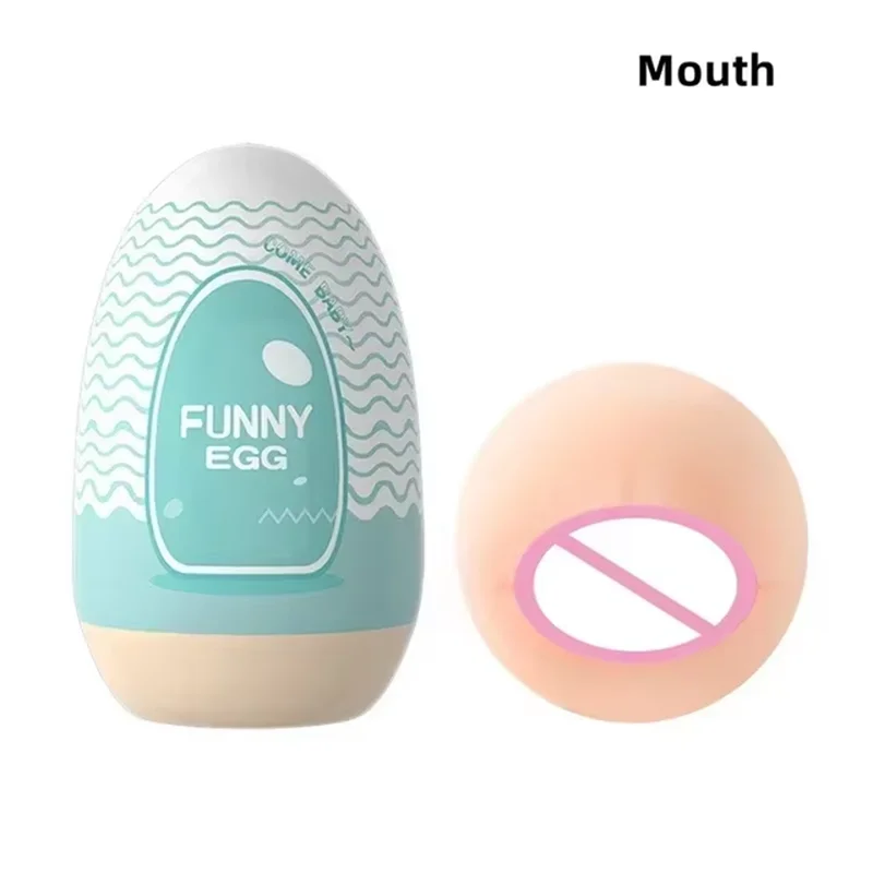 Portable Sex Toys Soft Rubber Adult Toys Realistic Male Vagina Pocket Type Genital Toys Egg Shaped Stimulator Penis Massager