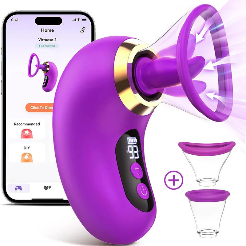 Adult Sex Toys Vibrator Masturbator  Sex Sucking Toys 3-speed Suction and 9-speed Tongue Blowing Toy SXSTQ001