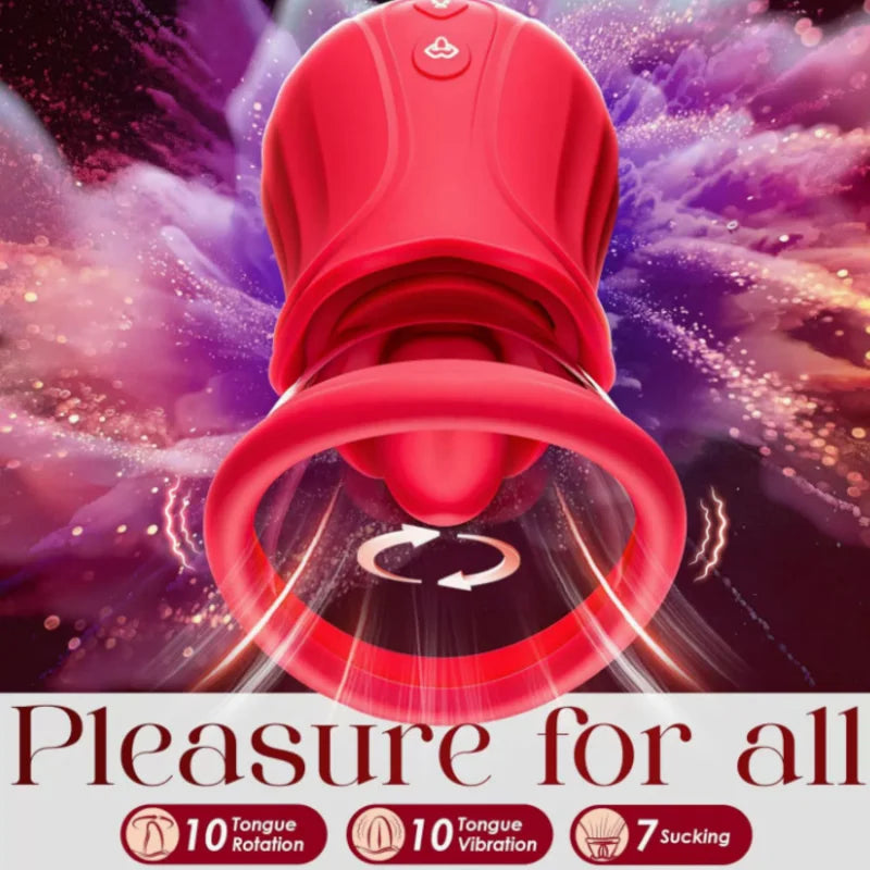 Rose Toy - AI APP Adult Toys for Women 7 Sucking & 10 Tongue 360° Licking & Vibrating, Rose Sex Toy Vibrators for Clit Nipple