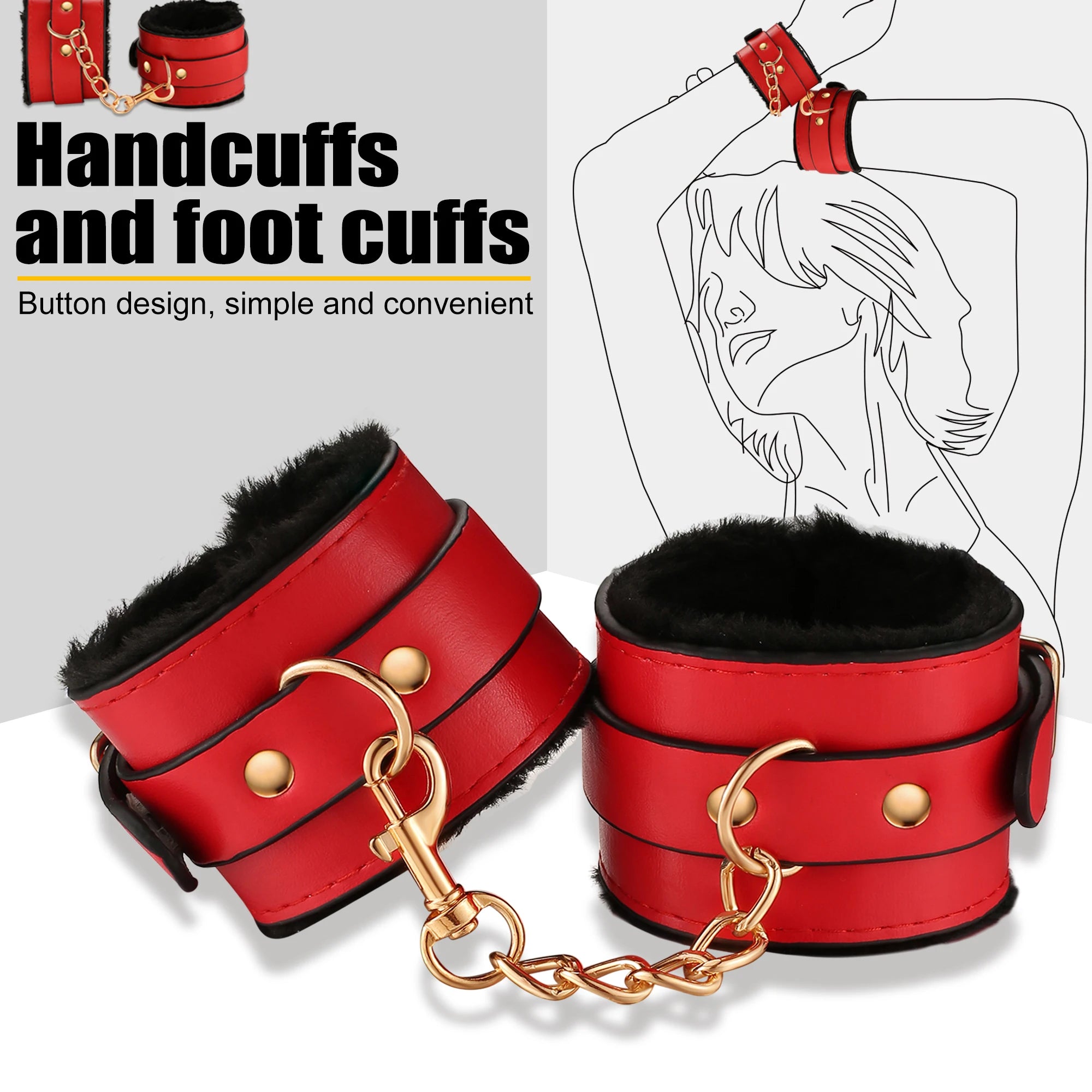 Couples use BDSM sex toys sex bondage BDSM set 12 pieces set bondage set adult female toys adult products training men and women
