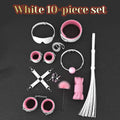 BDSM Adult Sex Toy Kits Sets for Sexy Games Bondage Mask Set Feather Handcuffs Ankle Cuff Restraints for Couple Sexual Aids 18+