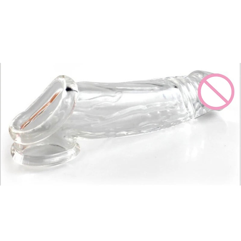 Male Cock Time Sex Toys For Men Male Organ Chastity Reusable Penis Enlargement Silicone Condoms Penis Extension Ring Sleeve