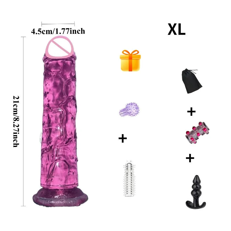 Adult Sex Toys Dildo Adults Fun Jelly Dick Suction Cup Pussy Butt Plug Anal Masturbator Realistic Dildos Safer Sex Products 18+
