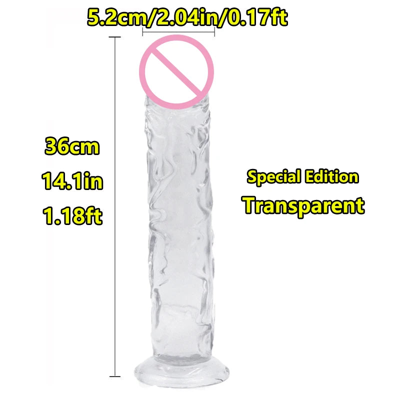 Super Cheap 7 Sizes 5 Colors Realistic Soft Jelly Dildo Suction Cup Adult Sex Toy for Women and Men Vaginal and Anal Masturbator
