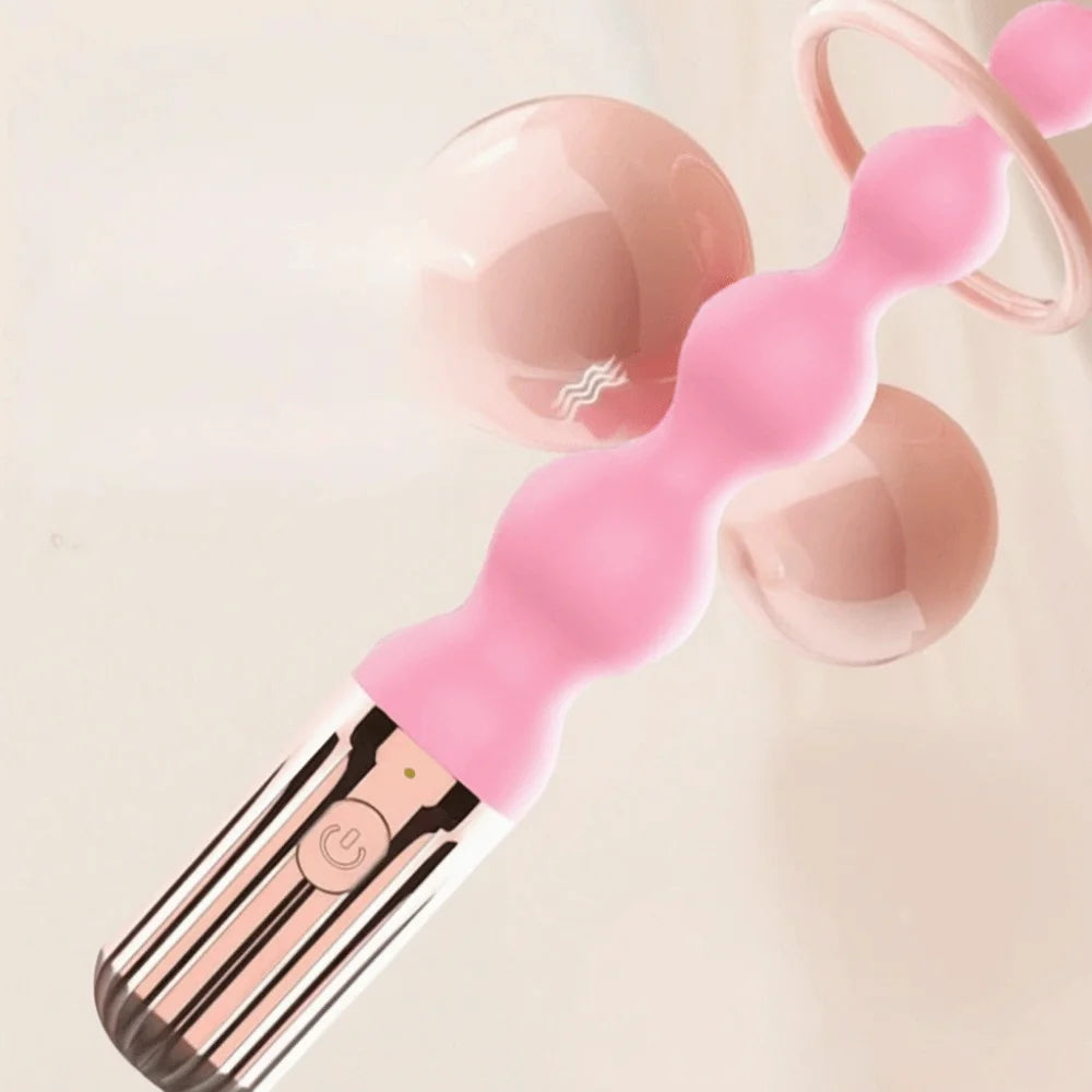 Sex Toy Silicone Anal Bead Vibrator Vibrating Massager Prostate Massager Stimulator Clitoris Stimulator For Women Men