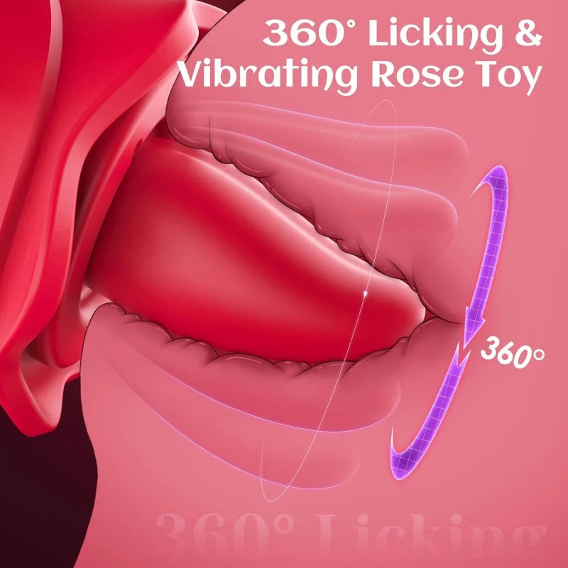 Rose Toy - AI APP Adult Toys for Women 7 Sucking & 10 Tongue 360° Licking & Vibrating, Rose Sex Toy Vibrators for Clit Nipple