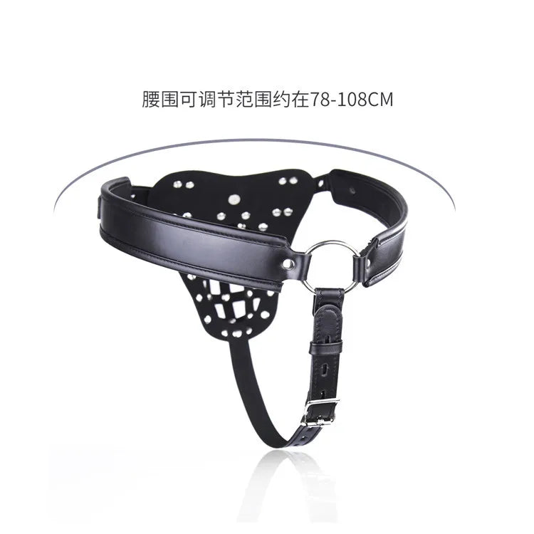 Sex Toys Gay Mens Open Butt Pentis Lingerie PU Leather Sissy Pouch Man Jockstraps G-string Underwear Underpants with Locks