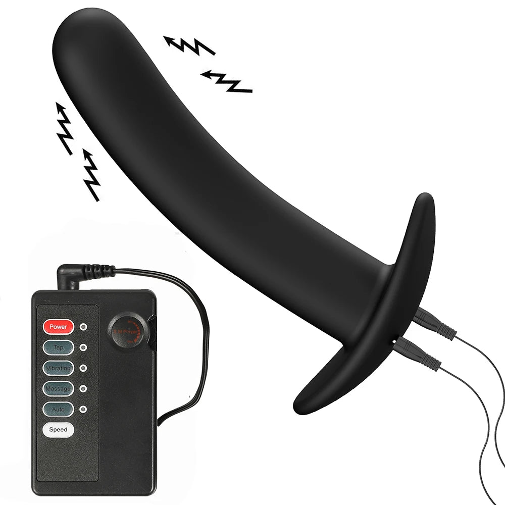 BDSM E-Stim Anus vagina Dilator Men Prostate Massage Sex Toy For Women Electric Shock Pulse Silicone Anal Plug Big Butt Plug Men