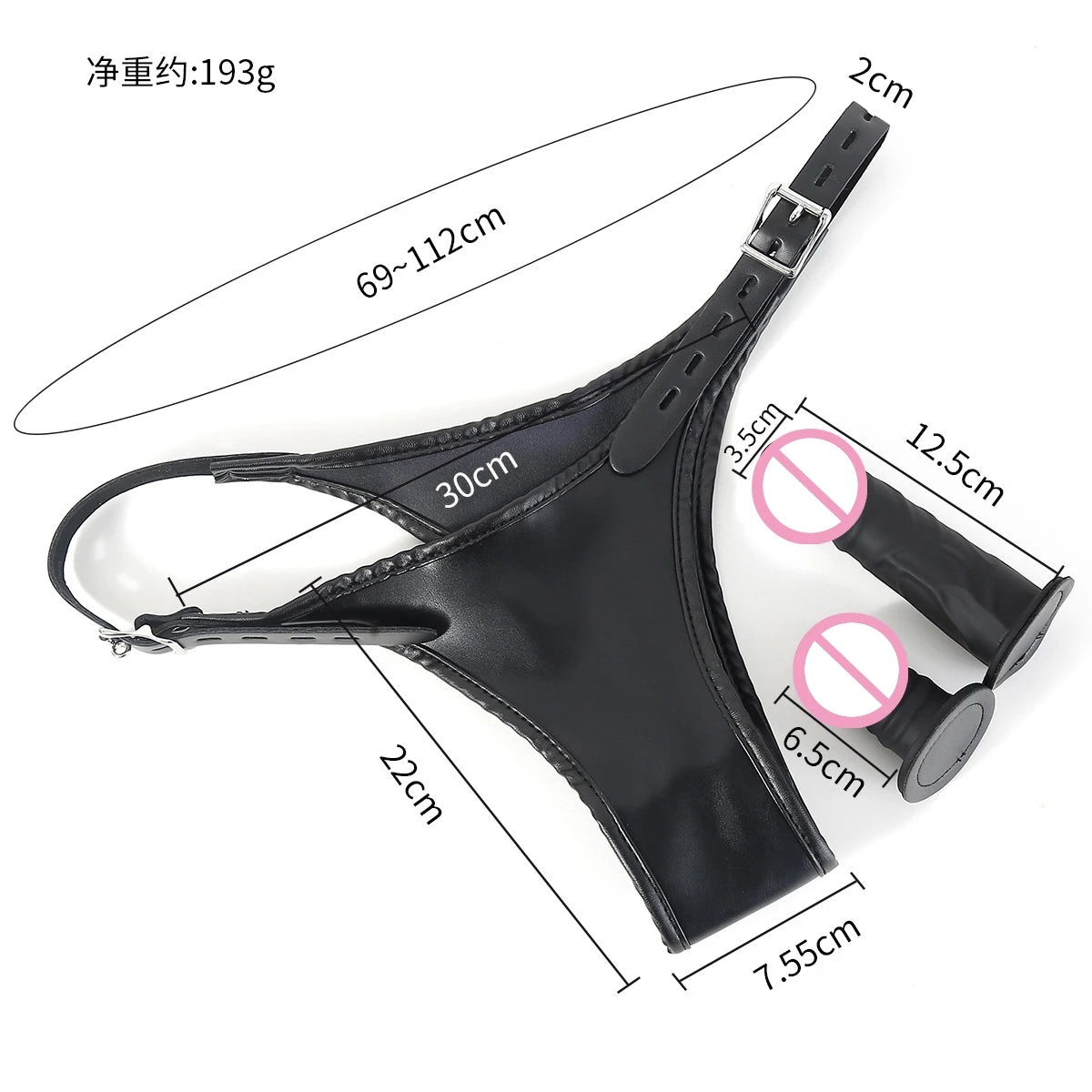 Strap-On Thong with Inner Dildo,Detachable Vaginal Anal Plug Sex,Women Masturbation,Chastity Panties,BDSM Toys